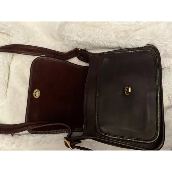 Coach Vintage Rambler Classic equestrian saddle bag Leather Mahogany - Picture 7 of 13